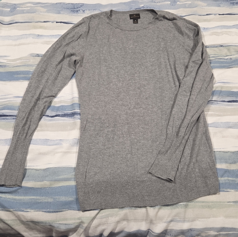 Worthington Women's Gray Crewneck Sweater